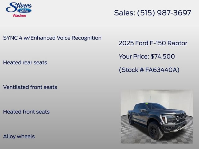 Certified 2025 Ford F150 Raptor AWD/4WD image 16
