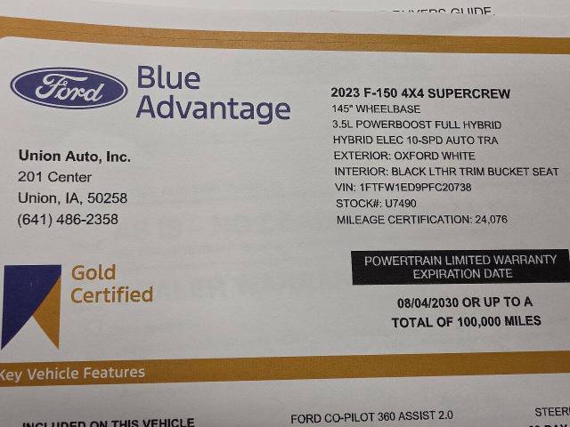 Certified 2023 Ford F150 Lariat w/ Equipment Group 502A High AWD/4WD image 29