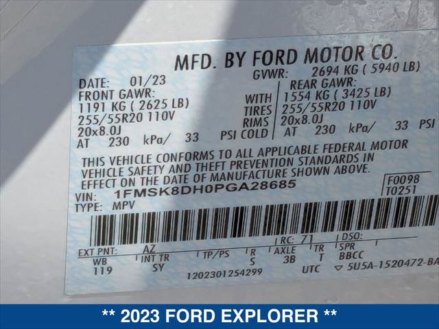Certified 2023 Ford Explorer XLT w/ Equipment Group 202A AWD/4WD image 23