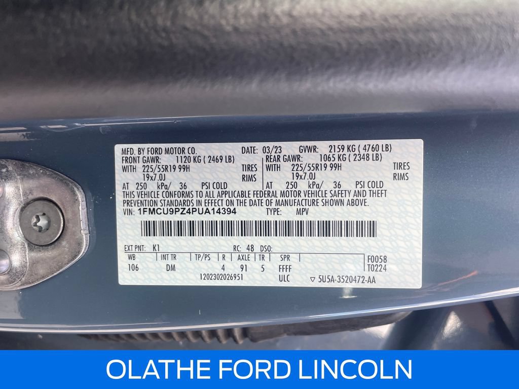 Certified 2023 Ford Escape ST-Line Elite w/ Premium Technology Package AWD/4WD image 23