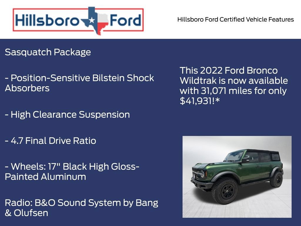 Certified 2022 Ford Bronco Wildtrak AWD/4WD image 17