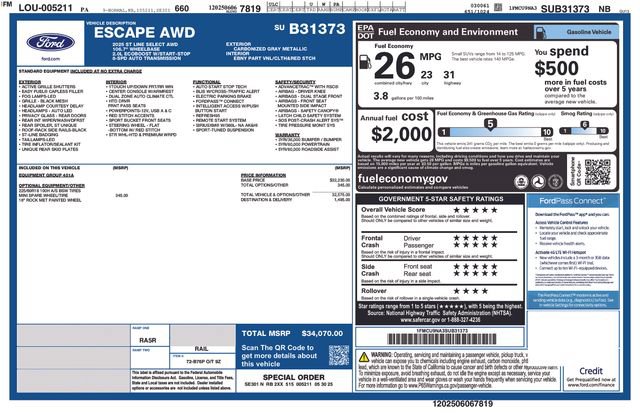 Certified 2025 Ford Escape ST-Line Select AWD/4WD image 33