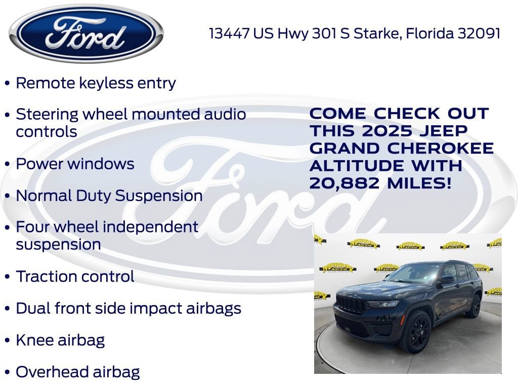 Used 2025 Jeep Grand Cherokee Altitude AWD/4WD image 30