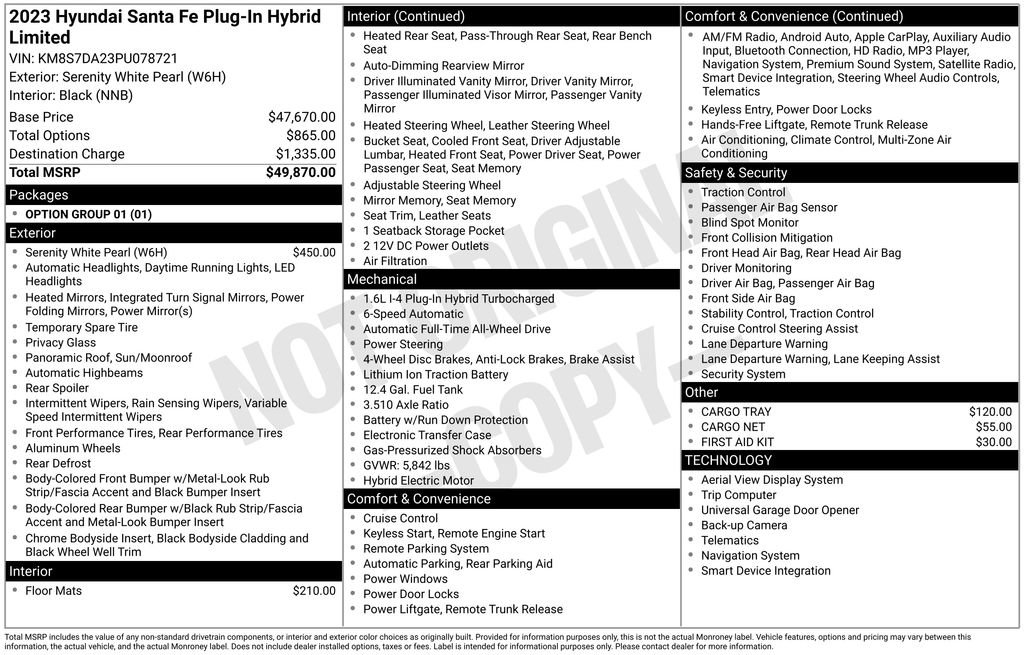 Used 2023 Hyundai Santa Fe Limited image 2