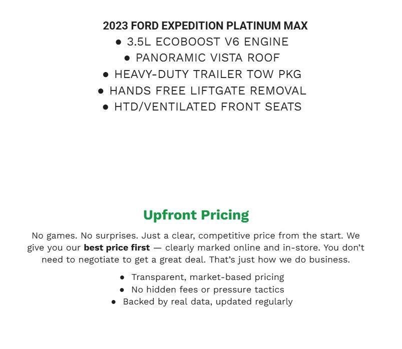 Certified 2023 Ford Expedition Max Platinum