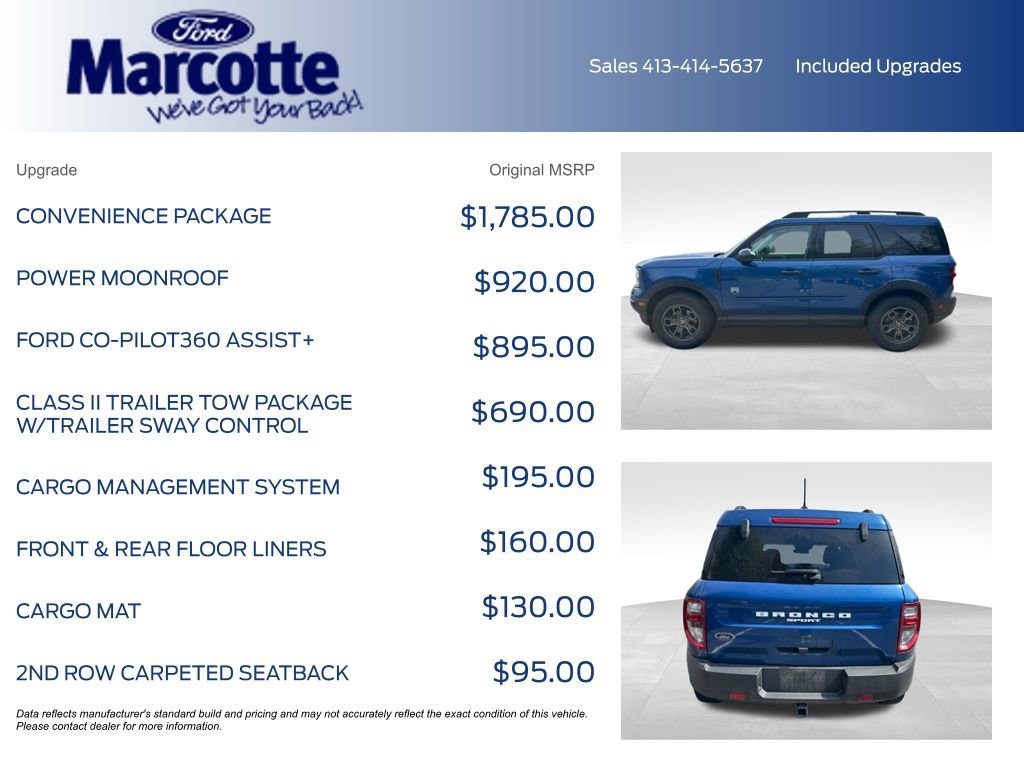 Certified 2023 Ford Bronco Sport Big Bend w/ Convenience Package AWD/4WD image 4