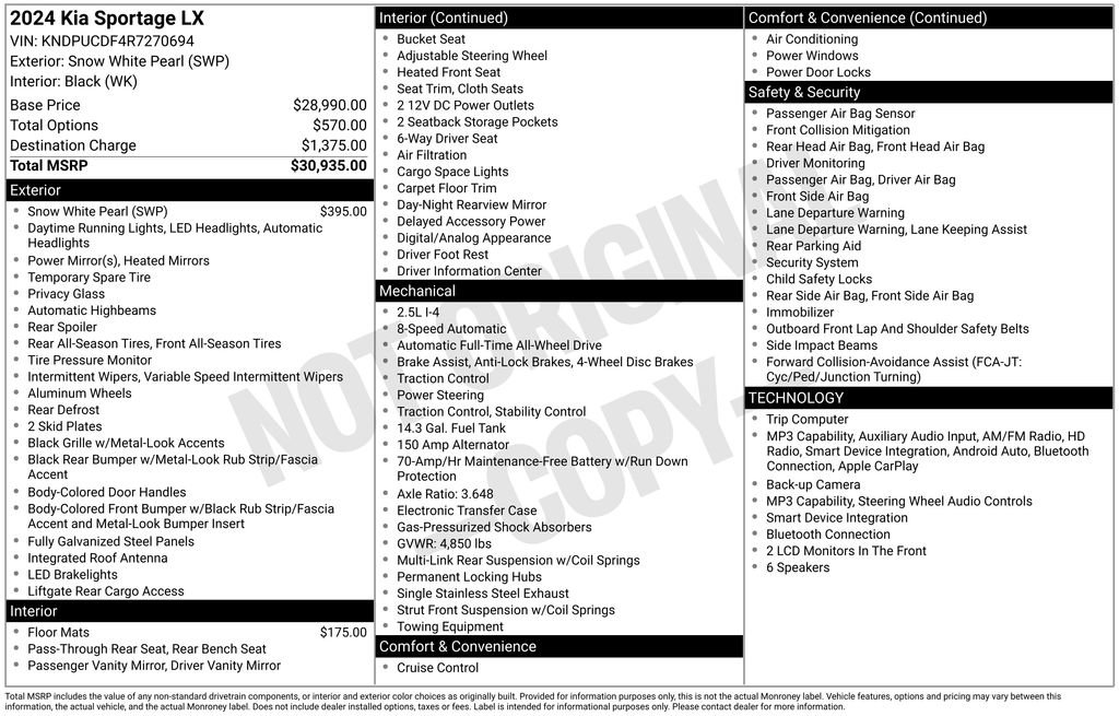 Used 2024 Kia Sportage LX AWD/4WD image 37