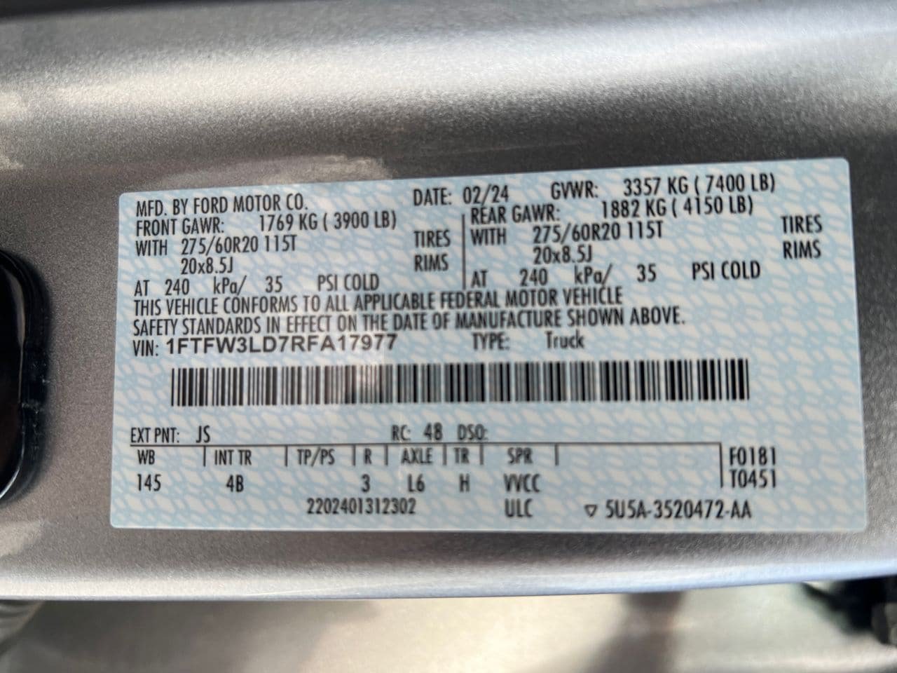 Certified 2024 Ford F150 XLT w/ Equipment Group 303A High AWD/4WD image 35