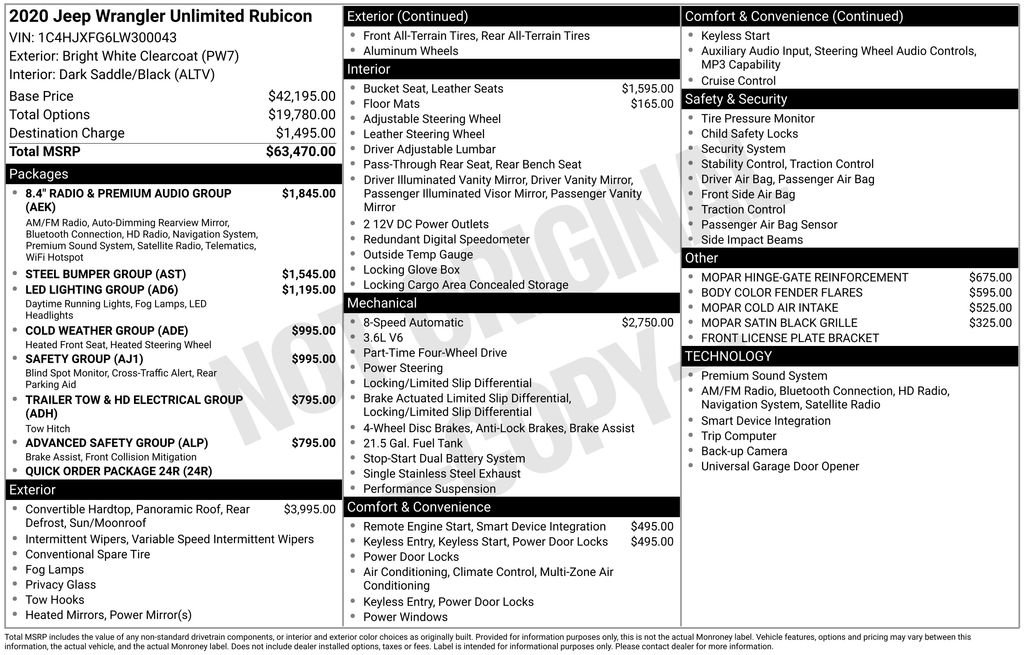 Used 2020 Jeep Wrangler Unlimited Rubicon AWD/4WD image 25