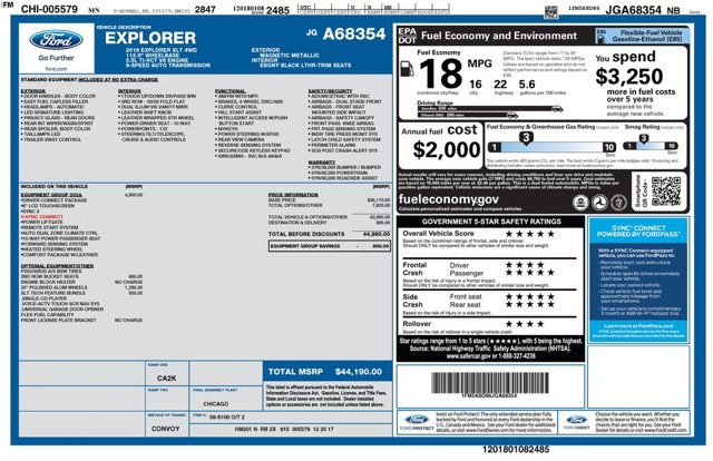 Certified 2018 Ford Explorer XLT w/ Equipment Group 202A image 2