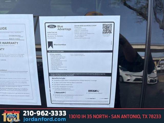 Certified 2022 Ford Bronco Sport Big Bend w/ Convenience Package image 9