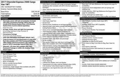 Used 2017 Chevrolet Express 2500